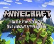 Watch the video to learn how to play Minecraft for free online at SeekaHost https://www.seekahost.co/play-minecraft-online-free/