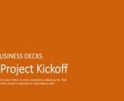 Download This Presentation - https://bit.ly/3295iA4nnThis is a complete project kickoff presentation specially crafted to showcase your project kickoff and project planning. It is a fully editable project kickoff deck and ready to use with a few clicks. It starts with an agenda slide where you can put the things which you are going to discuss in your project kickoff meeting. This kickoff meeting presentation contains separate slides for almost every aspect of project management so that you can p
