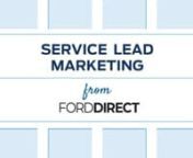 Service Lead Marketing engages customers searching online for Ford vehicle service, through FordServiceSpecials.com. This landing page allows service customers to choose from the five closest Ford Service Dealers. Customers can choose to schedule an appointment using a call-tracking number, print coupons and special offers, or have this information sent to their mobile phone.