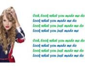Taylor Swift - Look What You Made Me Do Lyrics.nTaylor Swift - Look What You Made Me Do Lyrics.nnThis video follows Fair-Use Rules. The video was only made for Artistic Expression, it is purely fan-made. This video is in no way associated with the musical artist or the anime company. All rights belong to their respective owners. Copyright Disclaimer Under Section 107 of the Copyright Act 1976, allowance is made for