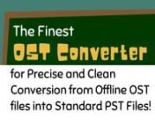 Looking for OST converter to convert OST file to PST file? You can try &#39;OST Extractor Pro&#39;, which will take care of your data safety or integrity of email files. You can now convert OST to PST for free using trial version of ‘OST Extractor Pro’ by USL Software. It’s a professional tool available in difference licenses and a free trial version. The features and the interface makes it truly the best solution for this conversion job right now, and most recommended by experts. USL Software dev