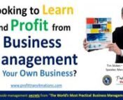 https://profittrans4mations.com.au/ - business management can be confusing for small business and company owners so I recorded this video for those people especially.nnThis is just &#39;entry level&#39; but high quality business management training information from our &#39;World&#39;s most practical&#39; business management course - The Academy of Business Mastery.nnThe Academy of Business Mastery solves every business growth challenge your business has with highly refined, tested and proven business growth strate