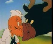 1954 color POPEYE cartoon by Paramount. Popeye battles a gopher over his precious spinach plants.