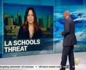 Los Angeles Unified School District responds to an email threat with a districtwide closure, amid see controversy and criticism. Live on set intro and tag.