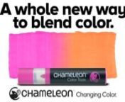 Simply pop a Chameleon Color Top on top of a Chameleon Pen. Rather than blending two colors on the page, blend colors at the source (nib) instead, for beautiful, smooth and seamless color blends. One color just flows into the other! Even opposite colors like and orange and green can be blended together without a seam. nnChameleon Pens are foundational to the system: high-quality alcohol ink pens with Japanese super-soft brush nibs, specially designed to absorb and release blends evenly. A wonder