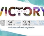 Senior Pastor John Mark Caton invites people to Cottonwood Creek for Easter 2017 worship services.