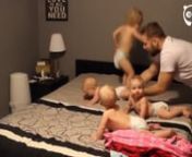 Dad vs Triplets + Toddler.Autoplay from dad