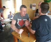 2/25/17: The World Armwrestling League Vermont Qualifier was held Saturday afternoon at the Village Tavern in North Ferrisburgh. Grimacing faces, flexed muscles and good natured competition marked the day for the dozens of competitors who travelled to Vermont from all over New England.nnWe visited with Bill Sinks, an arm wrestling legend, at his home in Weybridge for a training session earlier in the week. During Bill&#39;s 26 years pulling, he has accumulated about 200 wins, including state and nat