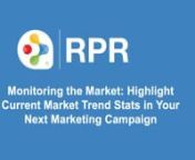 When asked, “How’s the Market?” you can now answer with data, stats and confidence.RPR has the latest on sales, inventory and pricing trends in your area.nnNews headlines get attention, but don’t let outside folks dictate the narrative. YOU are the market expert.And RPR’s NEW housing charts provide the data you need in an instant!nnWith 8 key metrics, we’ll show you how to:n•Keep your pulse on the market with a snapshot of local stats.n•Easily share data with your c