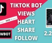 TikTok Bot Link: https://socialbot.sell.app/product/zefoy-bot-for-tiktok-like-followers-views-shares-and-morenTikTok Bot Link Short: https://bit.ly/tiktok-bot-linknTikTok Account: https://www.tiktok.com/@aleff_tiktok_nTikTok Video Botted: https://www.tiktok.com/@aleff_tiktok_/video/7137731606831303942nIntegral Video: https://youtu.be/59arETukQ8InnUsagen1) Download ZIP and extract the ZIPn2) Install requirements.txt by typing pip install -r requirements.txt in Command Promptn3) Download Google Ch