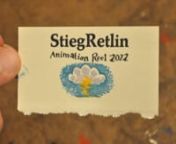Stieg Retlin Animation Reel 2022 break downnnA reel of animation work by Stieg Retlin, arranged from 20 years of work from 2022 and spanning back to 2002.nnMusic track