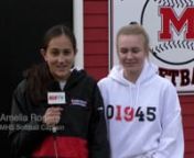 Captains Amelia Rogers and Annika Haley are ready to get on the diamond this Spring. nA BRAND new roster could pose some challenges but the girls are up for it. Annika is also captain of the Girls Soccer and Basketball teams.