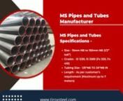 Tirox Steel India is the best Carbon Steel Pipe Supplier. We are also the best Carbon Steel API 5L PSL1 / PSL2 Pipe Manufacturer. We also supply different grades of API 5L Pipeslike API 5L X65 PSL1 / PSL2 , API 5L PipeX42 PSL1 / PSL2 Pipe,API 5L X52 PSL1 / PSL2 Pipe, API 5L X60 PSL1 / PSL2 Pipe and many more.nWe are also the leading Stainless Steel Seamless Pipe Manufacturer in Europe, API 5L Pipe Manufacturer in India, API 5l Pipe Suppliers in UAE, Stainless Steel Seamless Pipe Manufacturer