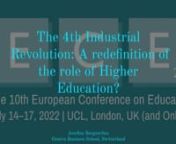 63643nnnThe 4th industrial revolution has begun to change -and will dramatically continue to change- the economy, the society, and the labour market at large. As Frey and Osborne (2013) have pointed out, automatization and digitalization will