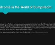 Obtain comprehensive preparation for the Oracle 1z0-1111-23 exam with our meticulously crafted 1z0-1111-23 Dumps PDF by Dumpsteam. Our 1z0-1111-23 Exam Dumps PDF offer a focused and thorough approach to mastering 1z0-1111-23 Exam Questions. Designed by industry experts,Study Material ensures a deep understanding of essential concepts.