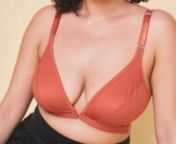 The plunge front-closure bra from Springrose can be put on many different ways. In this video, you will learn how to put it on by stepping into the bra.