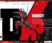 � Deadpool Free Running 3D Animation - Fan AnimationnnAbout Animation :nnThis is a non-profit unofficial fan-3d-animation that is not intended for commercial use. Character is owned by Marvel Entertainment and this fan-film is not connected in any way to said companies. nnPARTICIPANTs ------------------------------nn[ 1 ] Chalermyos Thiengchanyan3D AnimationnCompositingnLayout DesignnLighting MotionnGraphic MovementnDesign RenderingnVisual EffectnStoryboarding nnSpecial Thanksn[ 2 ] Kiel Figgi