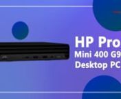The HP Pro Mini 400 provides users with the commercial-grade performance, security, and the flexible deployment capabilities needed for small, varied workspaces. nnnVisit : https://redcorp.com/en/Search/Index?q=HP%20Pro%20Mini%20400%20G9