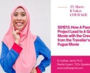 In this episode of the “It Takes COURAGE” TV Show, Dr. Izdihar Jamil and her guests the CREW from the Traveller’s Fudge movie talk about 1) their inspiration behind this movie 2) How they overcame challenges for this project 3) Key ingredients that make a great moviennPLUS a premier of the movie trailer.nnGuests: Thom Kuo, Natalie Perez, Jessi Spickard, Kacy Owensnnn_________nnDr. Izdihar Jamil, Ph.D.—#1 International Bestselling Author of Money Makers, TV Show Host and a Visibiliy Exper