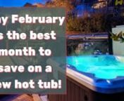 We are bubbling with excitement over the massive savings available during our Valentine&#39;s Hot Tub Sale Event on NOW! Save thousands with factory incentives to give you the best deals on the best hydrotherapy in the industry, built for the harshest climates. You will fall in love with how easy it will be to improve your life with a relaxing and refreshing hydrotherapy massage. nnA warm, soothing hot tub is a great way to connect and share your dreams with someone special or just detach from the s
