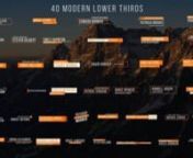 ✔️ Download here: nhttps://templatesbravo.com/vh/item/40-modern-lower-thirds/27597303nnnn40 ModernLower Thirds is a flexible Motion Graphics template that contains a fantastic collection of 40 fast and dynamically animated lower thirds. They’re so easy to use and they can be quickly styled to match your own brand, using the full-color controller. A great way to enhance the look and feel of your vlogs, interviews, films, movies, presentations, slideshows, TV shows, commercials, YouTube and