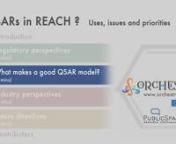 This is Part 2 of the documentary &#39;QSARs in REACH? uses, issues and priorities&#39;.nnQSAR models aim to offer fast, rigorous and reliable evaluations of chemical toxicity.  So will they be accepted within the EU REACH regulations?  This documentary is based on 20 interviews with key regulators, industry representatives and expert QSAR developers.  It addresses current limitations, issues and priorities.  More at  www.vegahub.eunnThe documentary is intended primarily for toxicologists, regulato