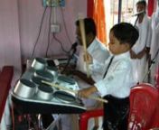 my younger son who is 3years playing the electronic drum kit during sunday worship. Posted by pastor.arvind ephraim . Website www.sanctifyapostolicchurch.webs.com and www.healingpwerminstry.org . Kharagpur, west bengal.india