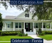 This is a walkthrough video of a house for sale at 1101 Celebration Avenue in Celebration, Florida.