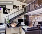 A rare opportunity to own a true loft penthouse with a private balcony in the former Southern Pacific Railroad building.The spacious loft has high ceilings, exposed pipe and brickwork. Living/Dining downstairs with full bathroom.ALL kitchen appliances were replaced in 2018, Thermador gas oven, dishwasher, fridge, microwave washer/dryer, a/c unit and water heater. Easterly serene morning sun and afternoon cooling breeze on the balcony with no direct afternoon sun!Coat closet doubles as a cl