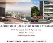 DLF Floors in DLF Garden City GurgaonnDLF Sector 92 Builder FloorsnDLF Builder Floors in DLF Garden City nIndependent Floors at DLF GardenCity, Sector 91/92, GurgaonnnDLF after the super success of builder floors in DLF Phase 1 &amp; Phase 3, enters the Biggest DLF Township in New Gurgaon, DLF Garden City. Introducing exclusive builder floors at DLFs very own Gated Community in sector 92 Gurgaon.nDLF Independent floors in sector 92 will be very limited-edition low budget ¾ BHK Semi Luxury Floor
