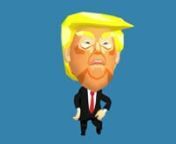 Dancing Trump. Dancing Trump 3D Caricature. Donald Trump. Transparent background. Gangnam Style. Looped.nnHello!nnI am a professional animator and 3D video designer.nMy motto is: