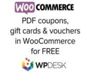 Design &amp; offer gift cards and vouchers in your WooCommerce store with a free plugin. nDownload Flexible PDF Coupons – Gift Cards &amp; Vouchers for WooCommerce: https://wpde.sk/flexible-coupons-vinn0:00 PDF gift cards in WooCommerce - overviewn0:41 Install Flexible PDF Couponsn1:04 Settingsn1:18 Create PDF coupon templatesn1:57 Add a new PDF couponn2:46 Buying a gift cardn3:03 Email &amp; My Account with a PDF gift cardn3:24 Demo &amp; more features of the PRO versionnnGive more shopping c