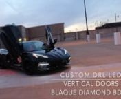 Shockwave C8 with vertical doors, DRL LEDs, and Blaque Diamond BD-27 Custom Wheels