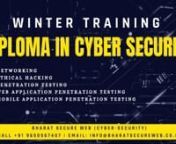 Diploma in cyber Security plan? Now call India Cyber Security at +91 9650567407 for the best cyber-security course. For more information visit www.bharatsecureweb.co.in/cyber-security.htmlnjoin herenhttps://forms.gle/u4GiJise82JBTJpA9nBHARAT SECURE WEB (CYBER-SECURITY)ncall +91 9650567407 &#124; email: info@bharatsecureweb.co.innhttp://bharatsecureweb.co.in/cyber-se...nn