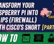 In this episode, we will take a look on how to take full advantage of a Raspberry Pi 4, using Kali Linux, transforming it into a very powerful Intrusion Prevention System using Snort, making a very effective IPS portable device that you can take anywhere for monitoring under 99 USD.nnSnort is the foremost Open Source Intrusion Prevention System (IPS) in the world. Snort IPS uses a series of rules that help define malicious network activity and uses those rules to find packets that match against
