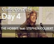 Comic-Con 2014: THE HOBBIT: THE BATTLE OF THE FIVE ARMIES, feat; STEPHEN COLBERTnnStephen Colbert&#39;s EPIC monologue and introduction to the cast panel for THE HOBBIT: THE BATTLE OF THE FIVE ARMIES at the 2014 International Comic-Con in San DiegonnComic-Con Exhibit Floor Preview:nhttps://www.youtube.com/watch?v=Bbifpq74mDQnnInterstellar Surprise Appearance @ Comic-Con 2014:nhttps://www.youtube.com/watch?v=mfWOhpaiNv4nnAvengers: Age of Ultron Panel @ Comic-Con 2014:nhttps://www.youtube.com/watch?v=