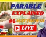 Jesus Christ shares several parables in Matthew 13, and privately explains the meaning to the disciples.Home Blessing Prayer https://www.youtube.com/watch?v=TstLkjX2408Spiritual Warfare prayers https://www.youtube.com/watch?v=3ejTQ6lDsT0list=PLhzjGdBubXI8TzK2UJ-dH-Y5Rb_fw7W7w�Subscribe to JKK: https://bit.ly/2GcGA9W�Support JKK: https://paypal.me/JesusKingofKingsLord�Looking for a real Church the speaks the truth and walk-in power? This is the place. HERE HEALING MIRACLES HAPPEN DAILY. I