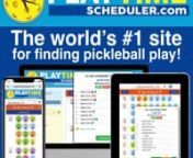 A 30 second introduction to the world&#39;s #1 site for finding pickleball play!