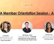 Please join John Bowman, CFA, Executive Vice President and Wendy Leung, Assistant Director, Asia Pacific, External Relations, CAIA Association as they welcome new Members, and current Members, who would like to be updated about CAIA Membership and its benefits. In this session, you will hear about CAIA&#39;s growth and impact as a global designation, about your exclusive CAIA Member benefits, and you will have an opportunity to ask questions about your Membership.nnFurther, Jo Murphy, Managing Direc