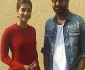 PRABHASH & POOJA HEGDE SPOTTED DURING THE PROMOTION OF RADHE SHYAM from pooja hegde