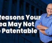 Schedule your complimentary Patent Needs Assessment consultation online: https://www5.apptoto.com/b/craige_thompson_30/pnc_tc/ nnDo you know that 30% of the time, you shouldn&#39;t file for a patent on your idea?nHi. I&#39;m Craige Thompson, and we have to have the difficult conversation with nclients on about 30% of their ideas when we determine that their idea isn&#39;t npatentable for one of two reasons. And that&#39;s because we don&#39;t want people toninvest in patents when it&#39;s not really right for your busi