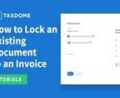 Firms can lock an existing document from the top-level folder with the Client can view access level to an invoice. The client will see the document but won&#39;t be able to view or download it until the invoice has been paid.n nLearn more in our Help Center: https://help.taxdome.com/article/141-locking-a-document-to-a-billnnCheck out TaxDome Academy https://academy.taxdome.com/ for comprehensive courses about our system.nnTaxDome is an all-in-one practice platform for CPAs, bookkeepers, and account