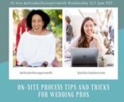 IG Live, 9/1/21 - The 2021 wedding season has been crazy, but wedding planner Tina Li of In the Clouds Events shares three hacks she’s used this year to make on-site coordination easier for her team and her couples.