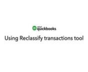 822 Using Reclassify transactions tool (1) from 1 822
