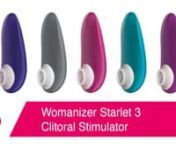 https://www.pinkcherry.com/products/womanizer-starlet-3-clitoral-stimulator (in Gray from PinkCherry USA) nhttps://www.pinkcherry.ca/products/womanizer-starlet-3-clitoral-stimulator (in Gray PinkCherry Canada)nnWomanizer Starlet 3 Clitoral Stimulator in Violetnhttps://www.pinkcherry.com/products/womanizer-starlet-3-clitoral-stimulator-1 (PinkCherry USA) nhttps://www.pinkcherry.ca/products/womanizer-starlet-3-clitoral-stimulator-1 (PinkCherry Canada)nnWomanizer Starlet 3 Clitoral Stimulator in Tu