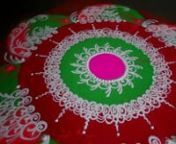 Sanskar Bharti is a type of rangoli&#39;s in India done in Maharashtra and some part of South India. It is done by using all 5 fingers of hand. A film was done to show the preparation of this kind of Rangoli. This Rangoli is Colourful, white border, symbols which depict meaning.