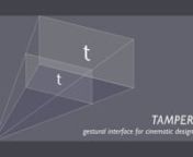 a visual summary of tamper&#39;s filmic maneuvers, circa early 2008; the system is built atop the g-speak spatial operating environment