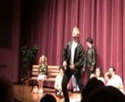 Mooning from Grease, March 2009,Andrew Spencer as Roger, sings to Stacy Schumacher