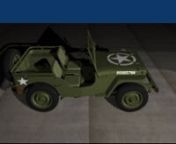 This is a WW2 Jeep (MB/GPW) I modelled in Blender. nIt&#39;s pretty much experimental - I am still learning how to use the software, make video etc. The modelling took ages and most of it was done from photos, so it is as accurate as I can get without actually crawling all over a real one with a ruler.