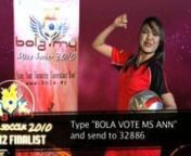 To vote for Miss Soccer Ann, just type on your mobile phone